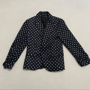 Black Cropped Polkadot Blazer